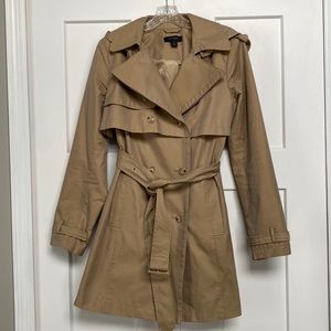Halogen hooded trench coat